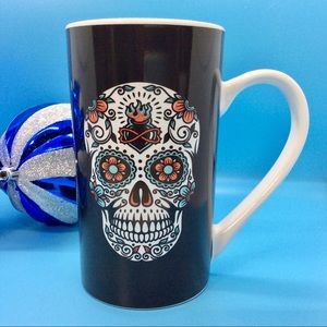 Day of the Dead Black Tall Mug Cup